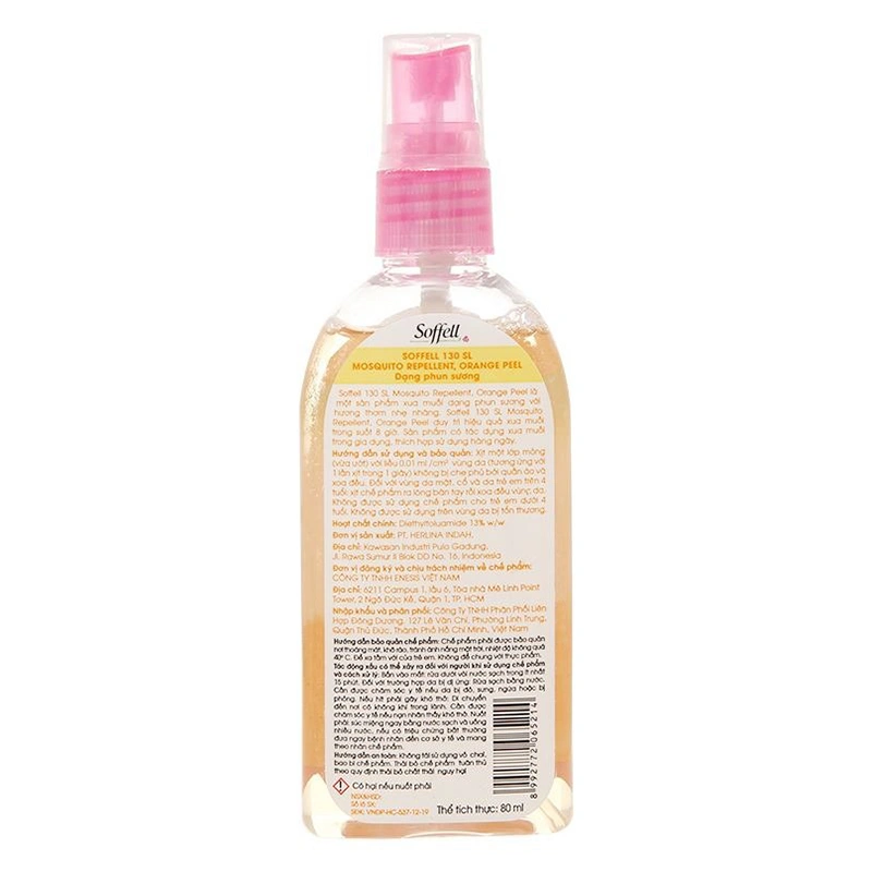 Xịt chống muỗi Soffell 80 ml hương hoa (từ 4 tuổi) 5