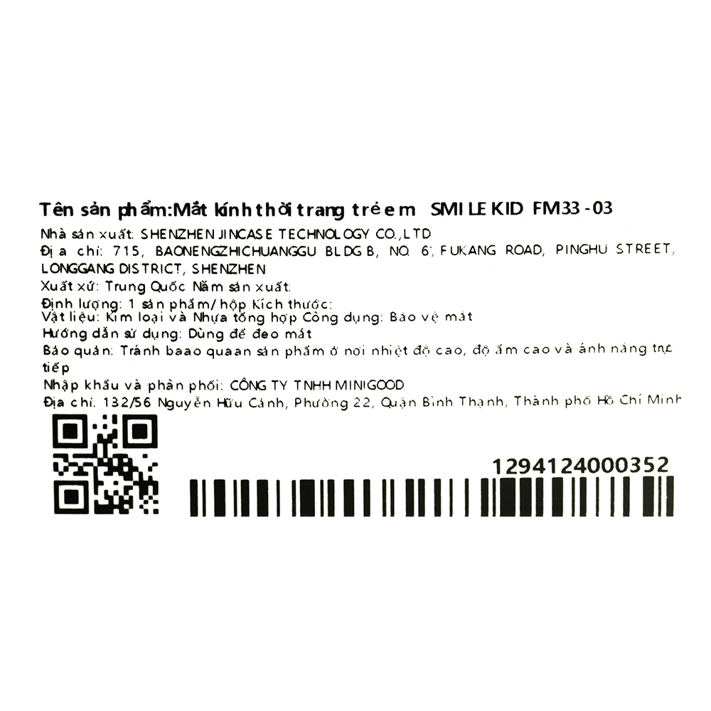 Mắt kính thời trang trẻ em Smile Kid FM33-03 8