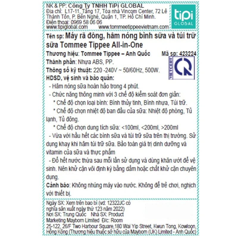 Máy hâm sữa Tommee Tippee all-in-one 423224 8