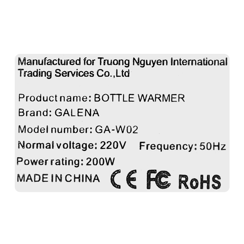 Máy hâm sữa tiệt trùng điện tử Galena GA-W02 16