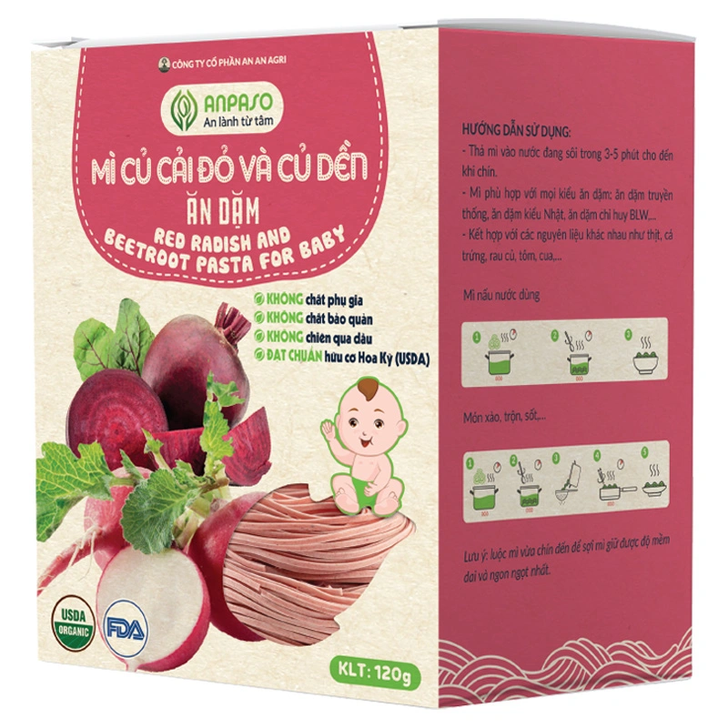 Mì hữu cơ cải bó xôi Anpaso 120g (từ 7 tháng) - Giao bao bì ngẫu nhiên 14