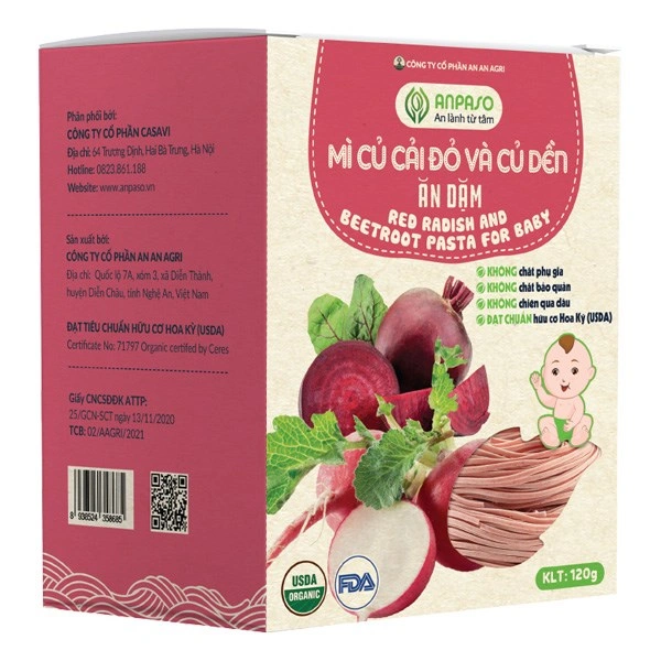 Mì hữu cơ cải bó xôi Anpaso 120g (từ 7 tháng) - Giao bao bì ngẫu nhiên 15