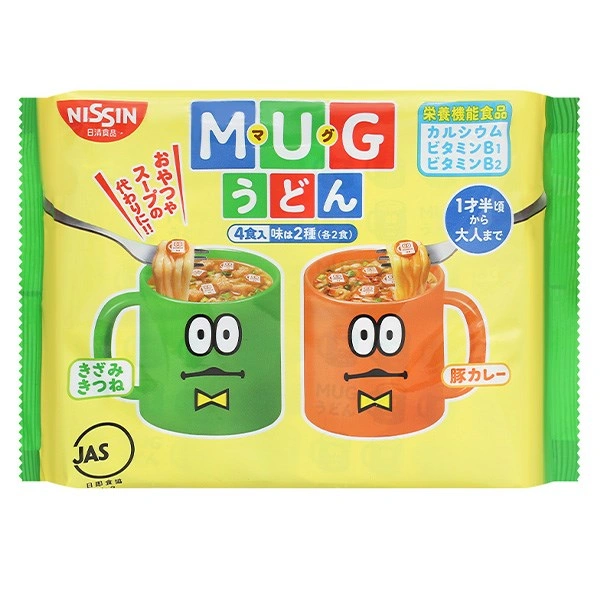 Mì udon ăn dặm vị đậu hũ, cà ri heo Nissin MUG 94g (từ 1 tuổi) 1