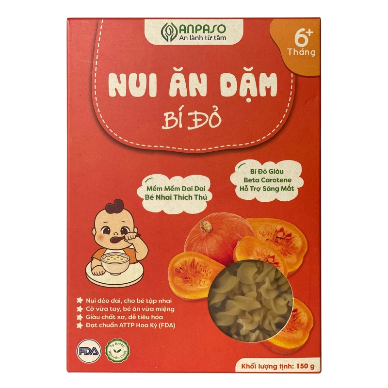 Nui mix rau củ Anpaso hình xoắn 150g (từ 6 tháng) 9