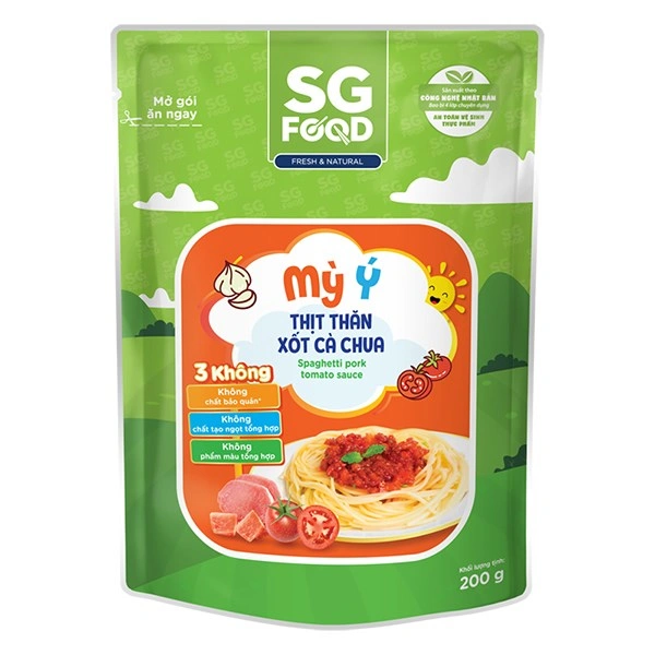 Mì ý ăn dặm thịt thăn xốt cà chua SG Food 200g (từ 1 tuổi) 1