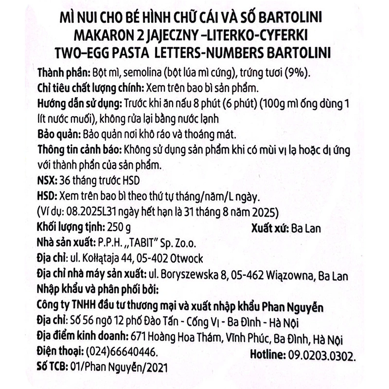 Nui ăn dặm Bartolini hình ngôi sao 250g (từ 8 tháng) 9