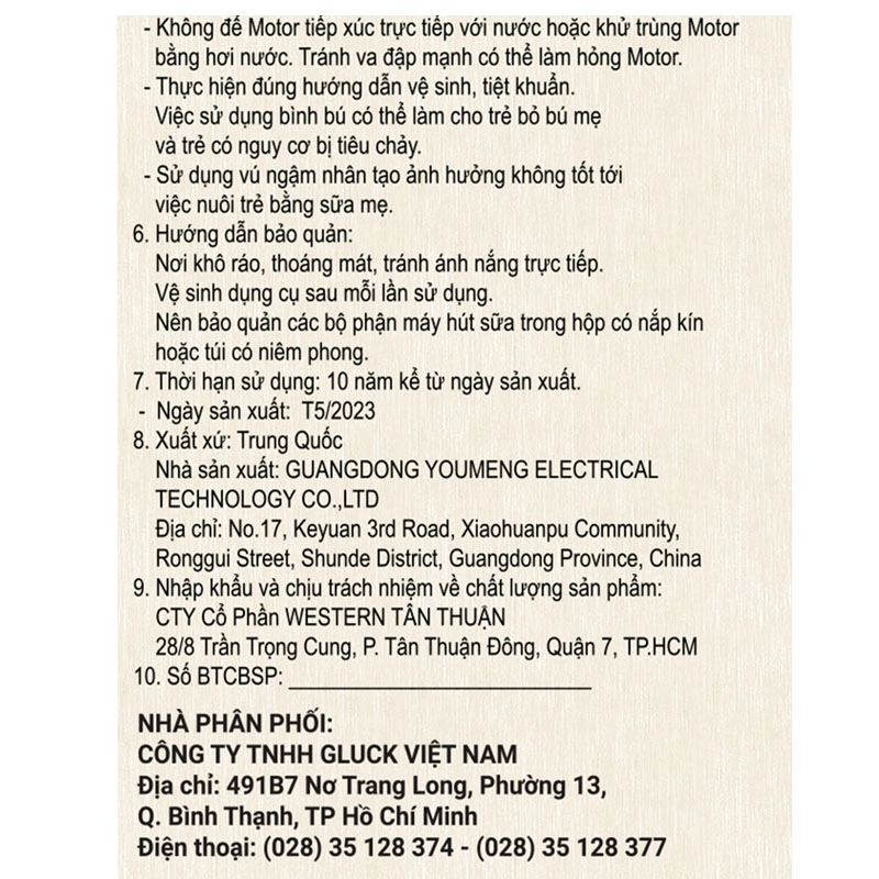 Máy hút sữa điện đôi Gluck Baby GP31 8