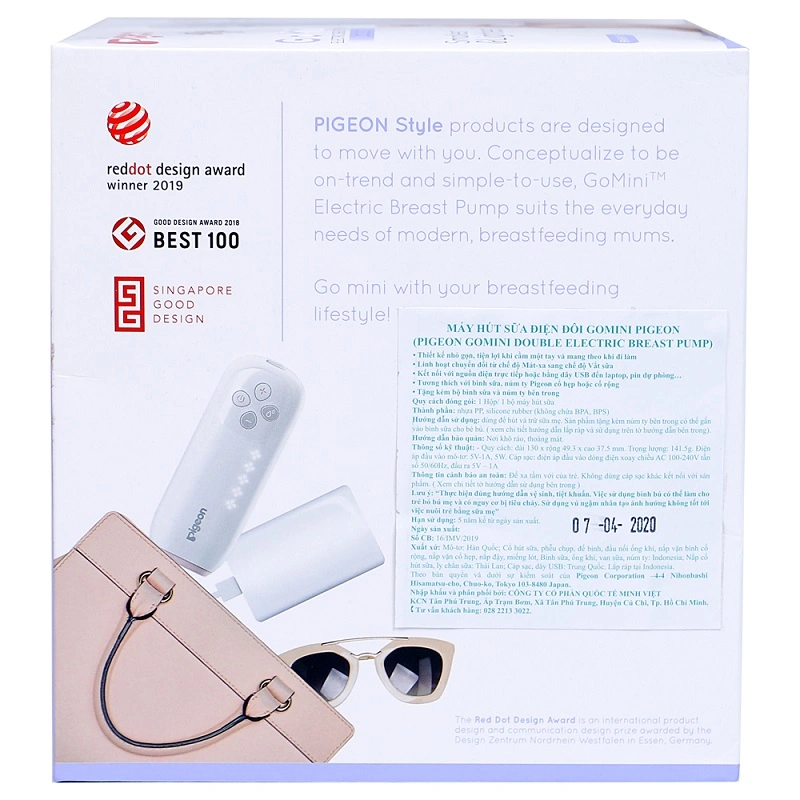 Máy hút sữa điện đôi Pigeon GoMini 4