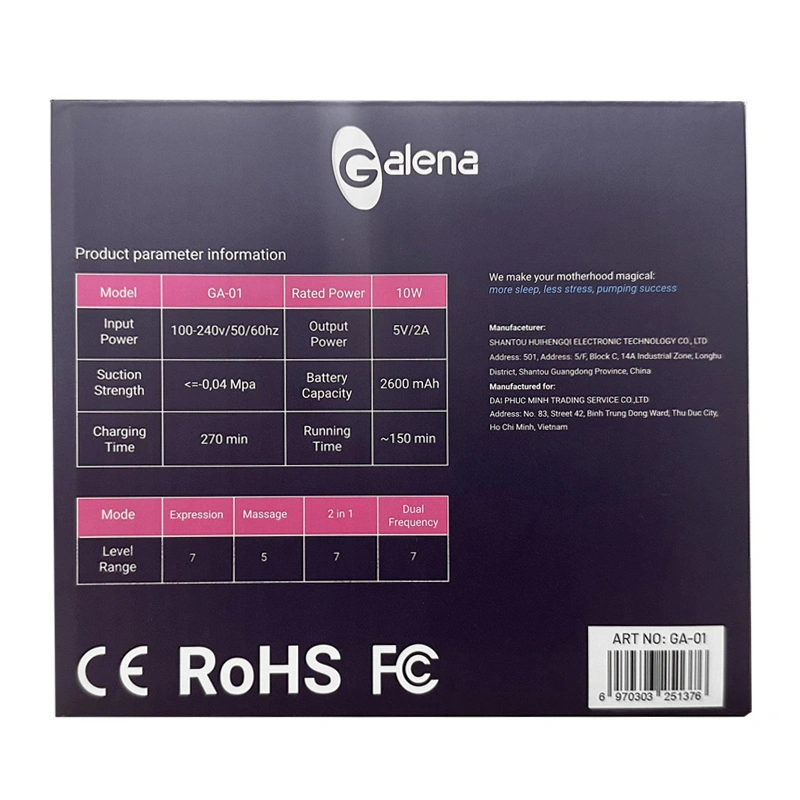 Máy hút sữa điện đôi Galena GA-01 16