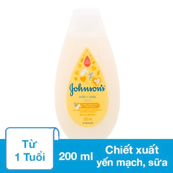 Sữa tắm cho bé Johnsons Baby chiết xuất gạo và sữa 200 ml (từ 1 tuổi) 3