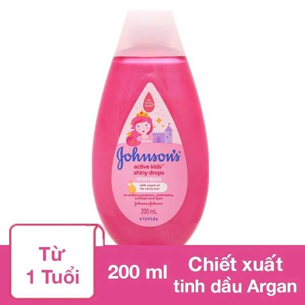 Dầu gội cho bé Johnsons Baby Active Kids tinh dầu Argan 200 ml (từ 1 tuổi) 1