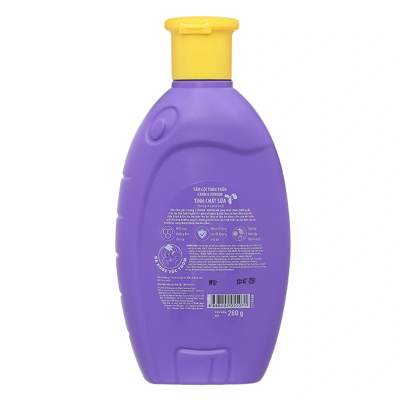Sữa tắm & gội 2in1 cho bé Carrie Junior tinh chất sữa 280g (từ 2 tuổi) 2