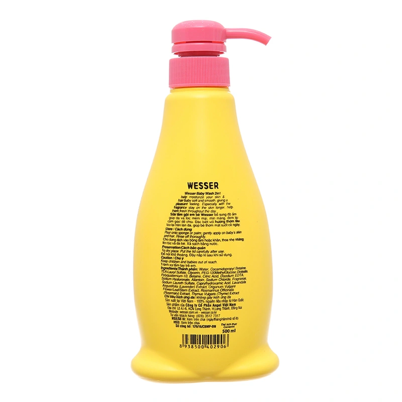 Sữa tắm & gội 2in1 cho bé Wesser hương hổ phách 200 ml (mọi độ tuổi) 4