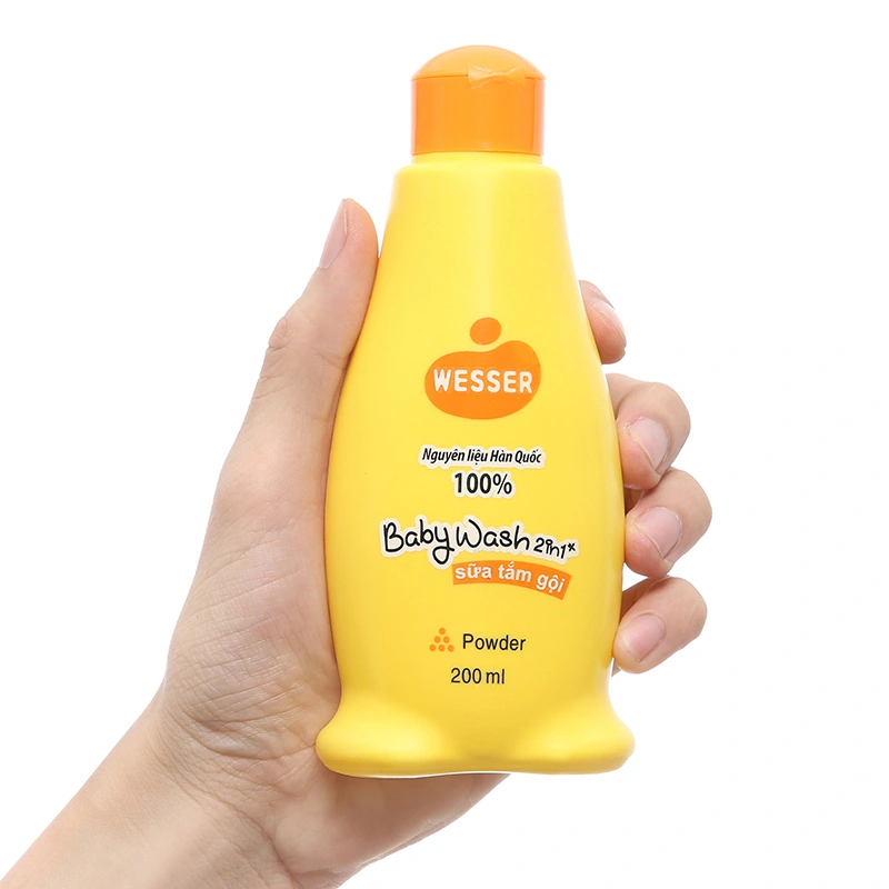 Sữa tắm & gội 2in1 cho bé Wesser hương phấn 200 ml (mọi độ tuổi) 3