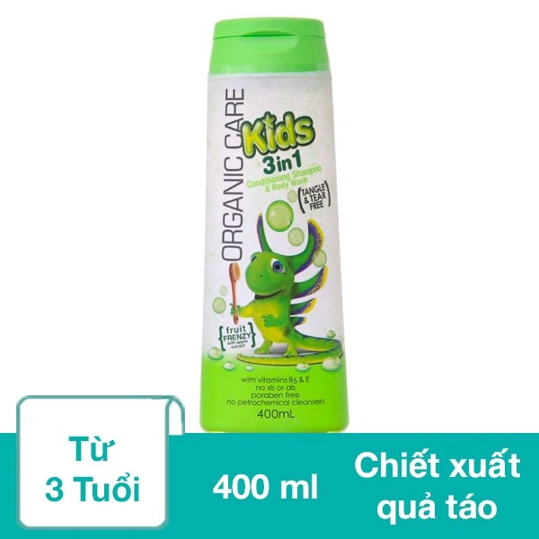 Sữa tắm gội & xả 3in1 cho bé Organic Care Berry Bliss chiết xuất quả mâm xôi 400 ml (từ 3 tuổi) 3
