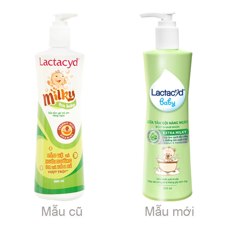Sữa tắm & gội 2in1 cho bé Lactacyd Extra Milky hương dịu nhẹ 500 ml (mọi độ tuổi) 2
