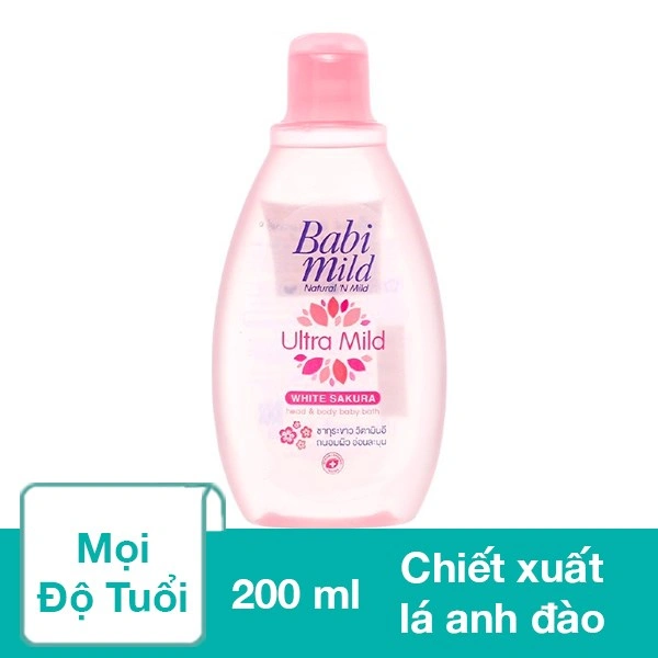 Sữa tắm & gội 2in1 cho bé Babi Mild Pure Natural chiết xuất cám lúa mì 400 ml (mọi độ tuổi) 3