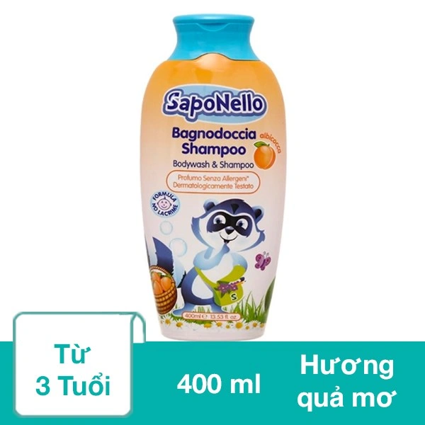 Sữa tắm & gội 2in1 cho bé SapoNello hương quả lê 400 ml (từ 3 tuổi) 3