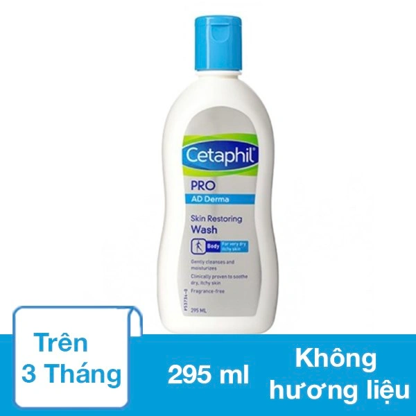 Sữa tắm cho bé Cetaphil Pro Ad Derma Wash không hương liệu 295 ml 1