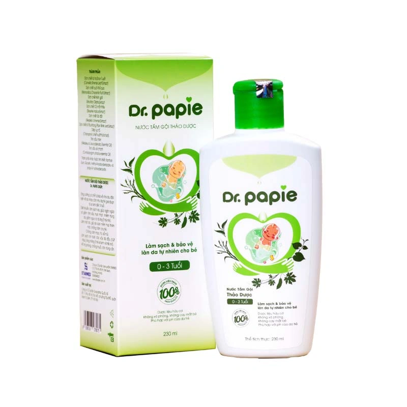 Nước tắm & gội 2in1 cho bé Dr.Papie chiết xuất thảo dược 500 ml (0 - 3 tuổi) 8