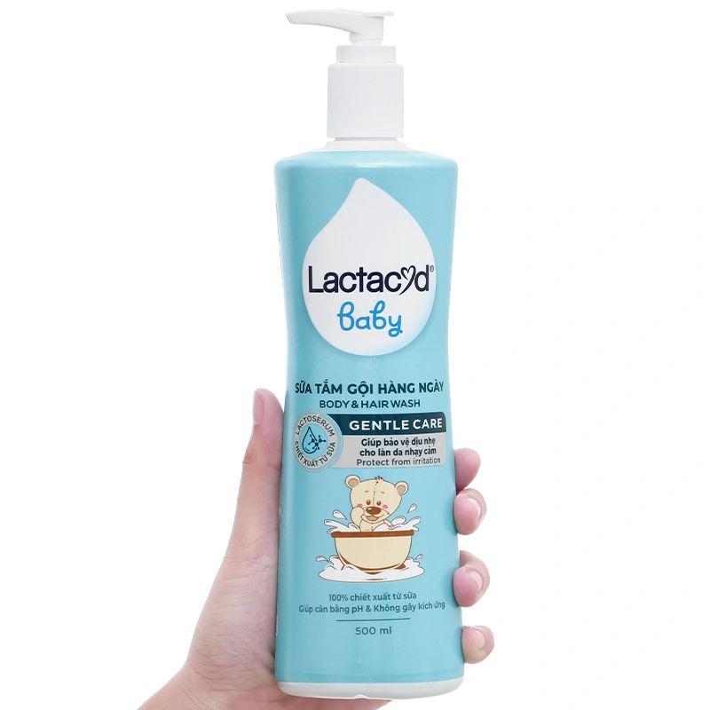 Sữa tắm & gội 2in1 cho bé Lactacyd Gentle Care hương dịu nhẹ 500 ml (mọi độ tuổi) 3