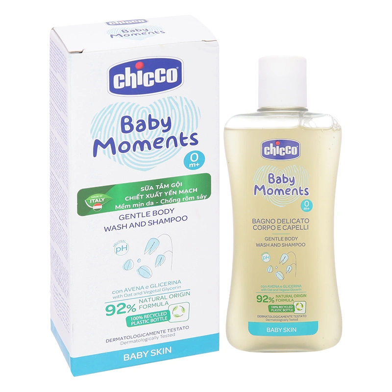 Sữa tắm & gội 2in1 cho bé Chicco chiết xuất yến mạch 200 ml (mọi độ tuổi) 2