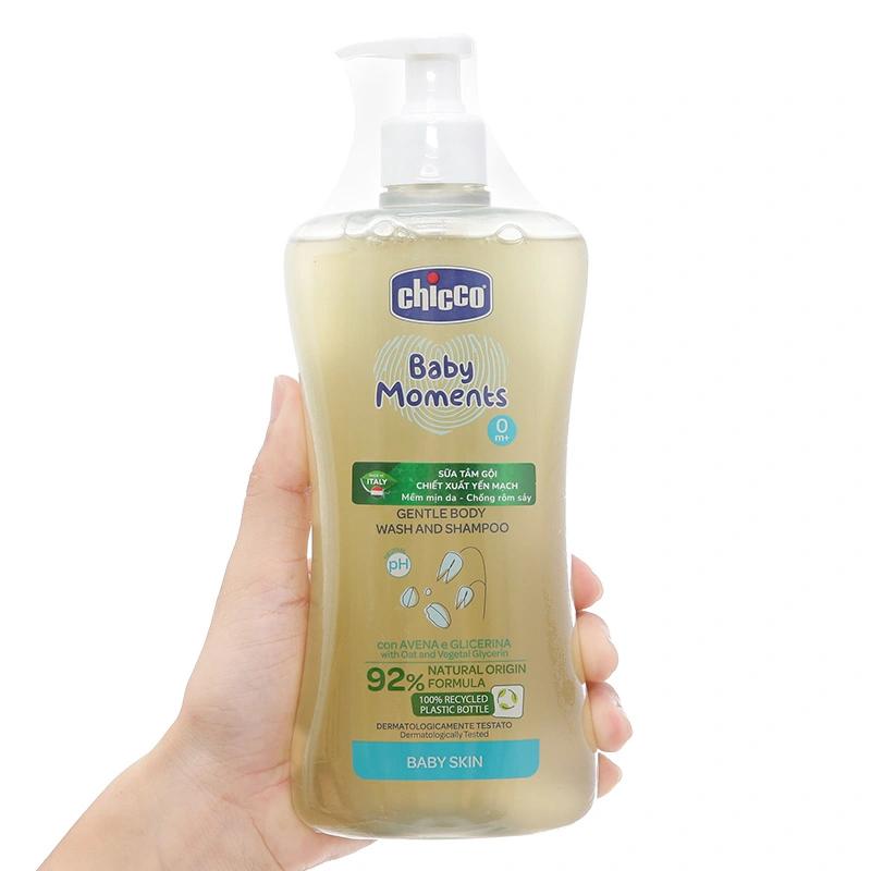 Sữa tắm & gội 2in1 cho bé Chicco chiết xuất yến mạch 200 ml (mọi độ tuổi) 12