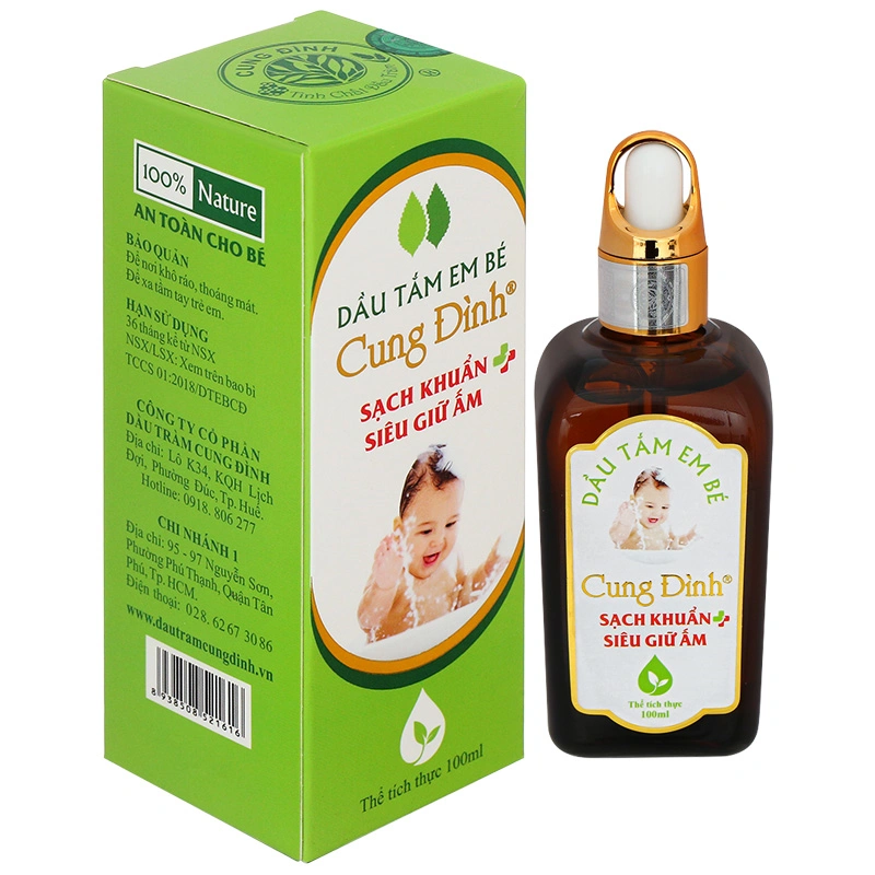 Dầu tắm cho bé Cung Đình chiết xuất tinh dầu tràm 100 ml (mọi độ tuổi) 2