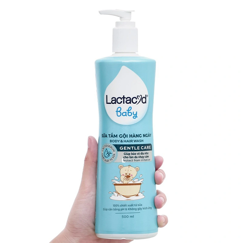 Sữa tắm & gội 2in1 cho bé Lactacyd Gentle Care hương dịu nhẹ 500 ml (mọi độ tuổi) 6