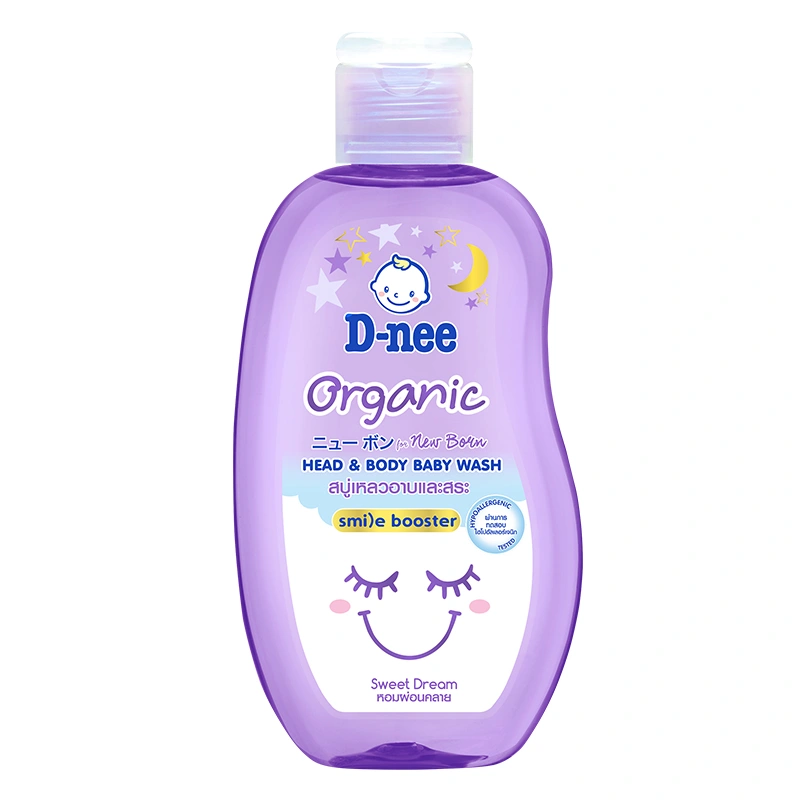 Dầu tắm & gội 2in1 cho bé D-nee Organic Sweet Dream chiết xuất tràm trà, hoa oải hương 200 ml (0 - 3 tuổi) - Giao bao bì ngẫu nhiên 5