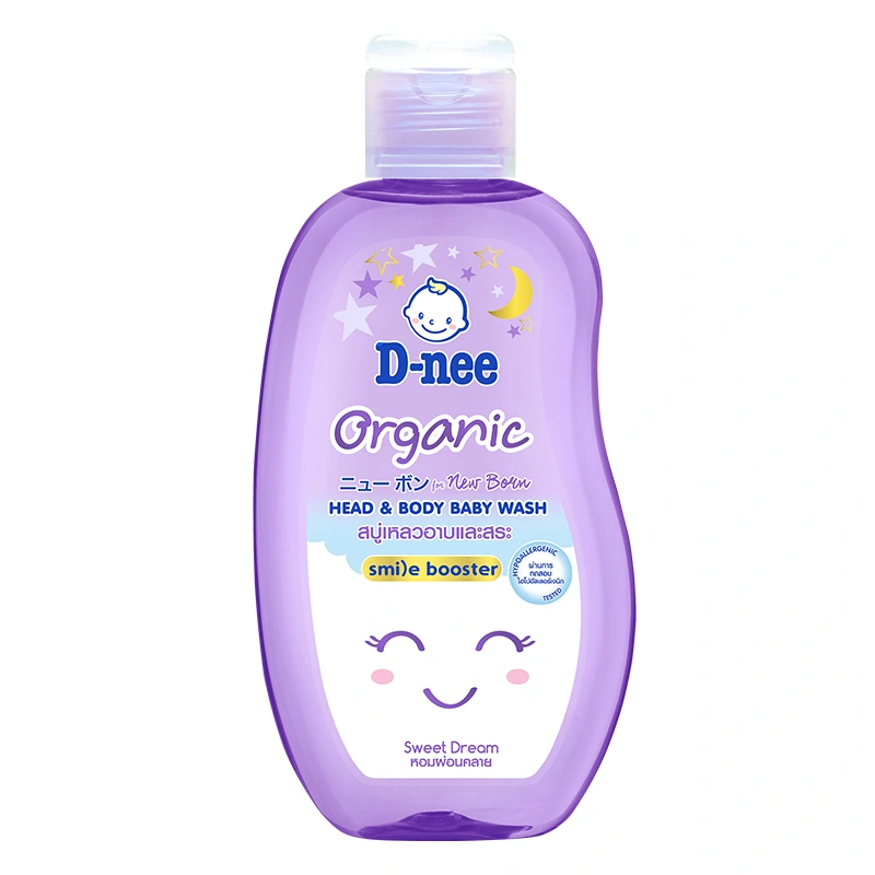 Dầu tắm & gội 2in1 cho bé D-nee Organic Sweet Dream chiết xuất tràm trà, hoa oải hương 200 ml (0 - 3 tuổi) - Giao bao bì ngẫu nhiên 3
