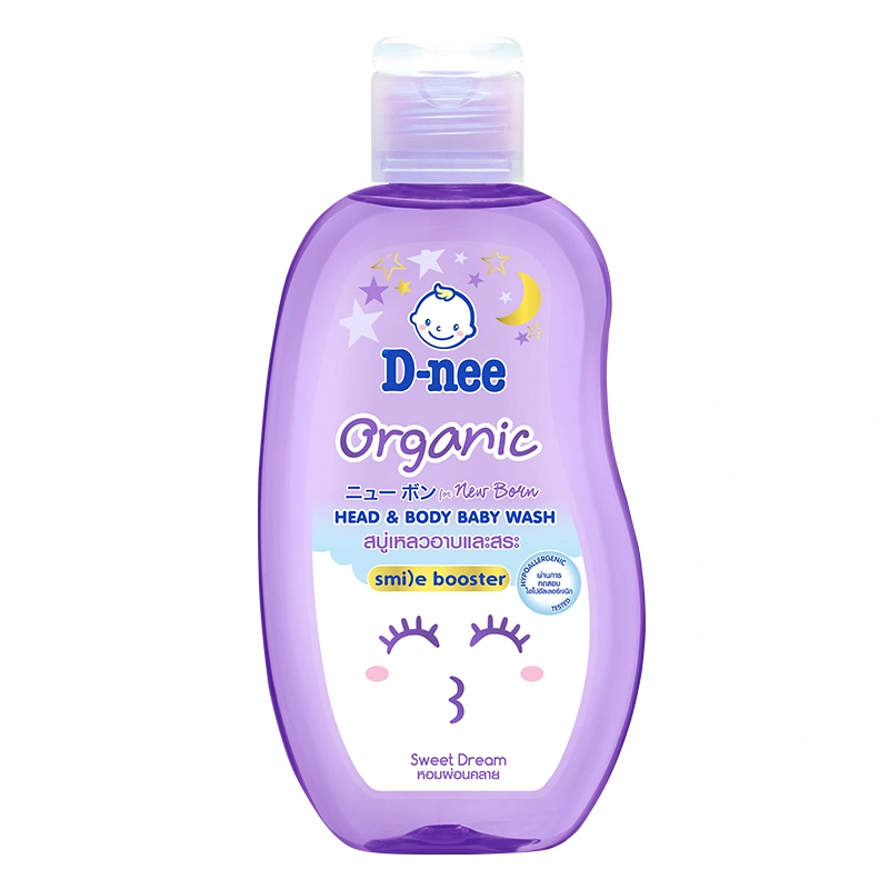 Dầu tắm & gội 2in1 cho bé D-nee Organic Sweet Dream chiết xuất tràm trà, hoa oải hương 200 ml (0 - 3 tuổi) - Giao bao bì ngẫu nhiên 4