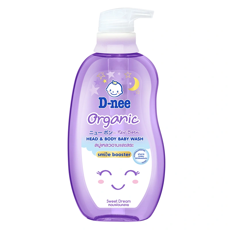 Dầu tắm & gội 2in1 cho bé D-nee Organic Sweet Dream chiết xuất tràm trà, hoa oải hương 200 ml (0 - 3 tuổi) - Giao bao bì ngẫu nhiên 10