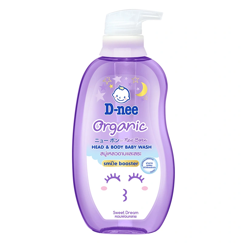 Dầu tắm & gội 2in1 cho bé D-nee Organic Sweet Dream chiết xuất tràm trà, hoa oải hương 200 ml (0 - 3 tuổi) - Giao bao bì ngẫu nhiên 9
