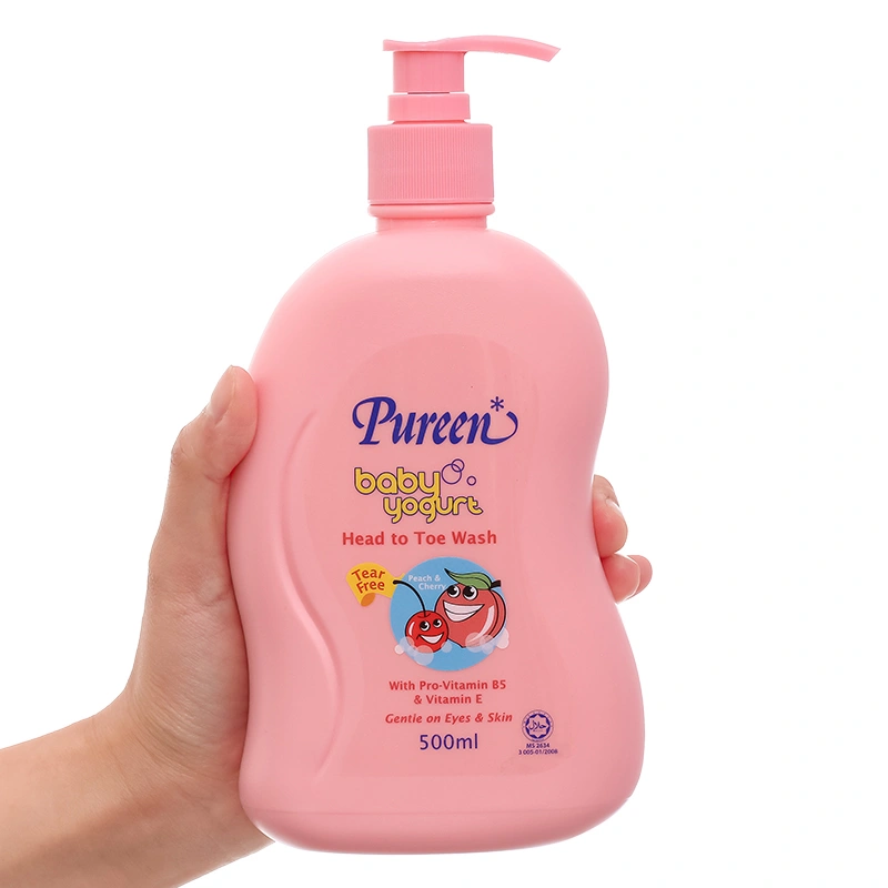Sữa tắm & gội 2in1 cho bé Pureen tinh chất sữa chua hương đào và cherry 750 ml (mọi độ tuổi) 8