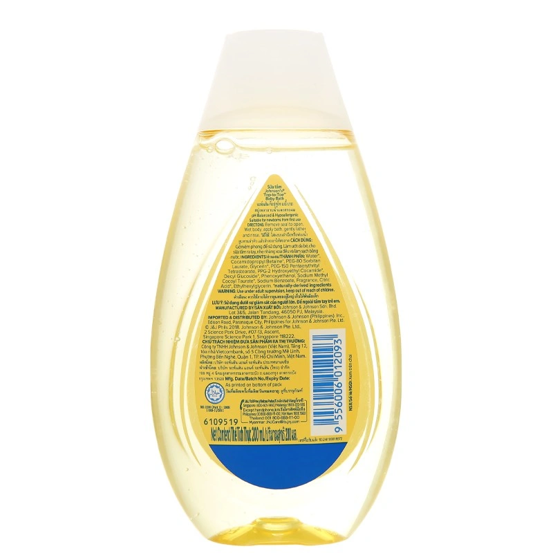 Sữa tắm & gội 2in1 cho bé Johnson's Baby top-to-toe hương dịu nhẹ 500 ml (mọi độ tuổi) 5