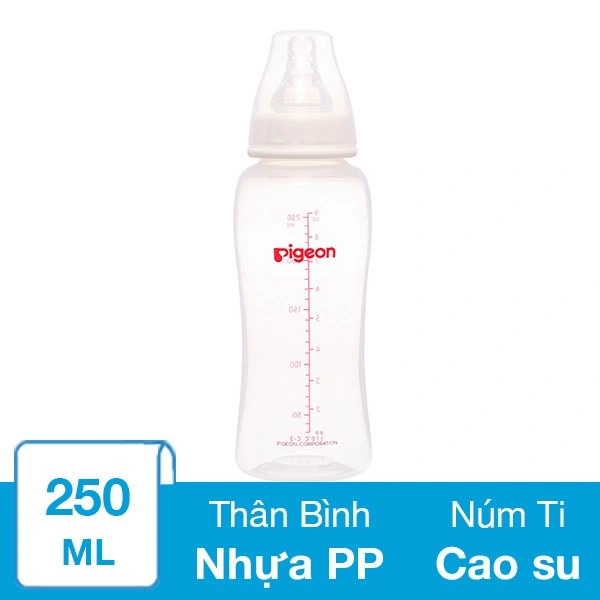 Bình sữa nhựa PP Pigeon Streamline cổ hẹp 250 ml (4 - 6 tháng) 1
