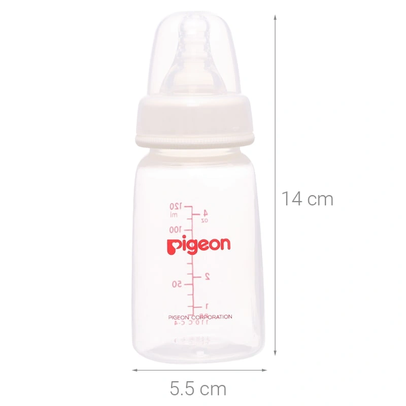 Bình sữa nhựa PP Pigeon vuông cổ hẹp 240 ml (4 - 6 tháng) 10