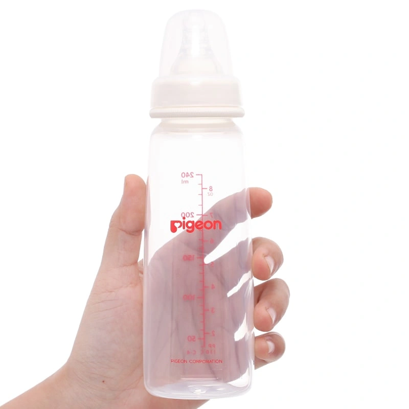 Bình sữa nhựa PP Pigeon vuông cổ hẹp 240 ml (4 - 6 tháng) 2