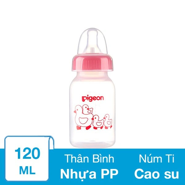 Bình sữa nhựa PP Pigeon cổ hẹp 120 ml (0 - 3 tháng) 1