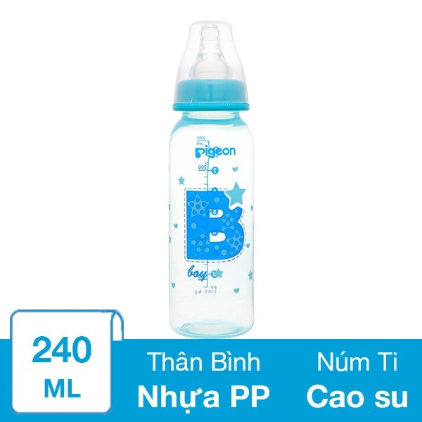 Bình sữa nhựa PP Pigeon cổ hẹp 240 ml (4 - 6 tháng) 1