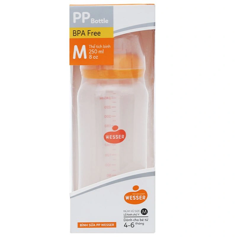 Bình sữa nhựa PP Wesser TBSPPW60 cổ hẹp 60 ml (0 - 3 tháng) 17