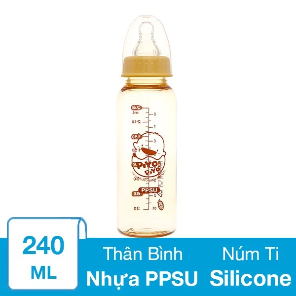 Bình sữa nhựa PPSU PIYOPIYO PY830504 cổ hẹp 240 ml (mọi độ tuổi) 1