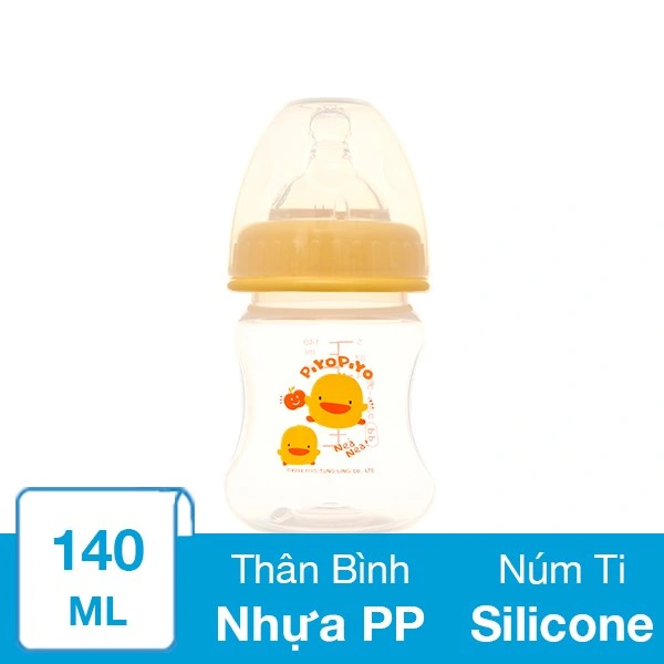 Bình sữa nhựa PP PIYOPIYO PY830410 cổ rộng 140 ml (từ 0 tháng) 1