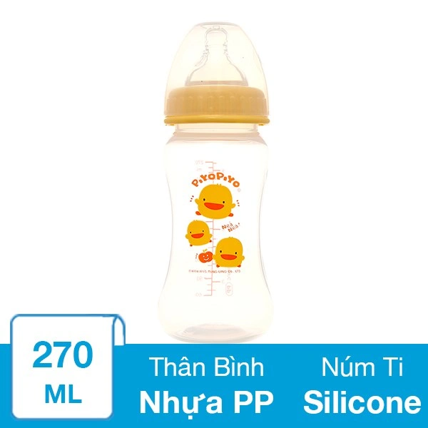 Bình sữa nhựa PP PIYOPIYO PY830411 cổ rộng 270 ml (mọi độ tuổi) 1
