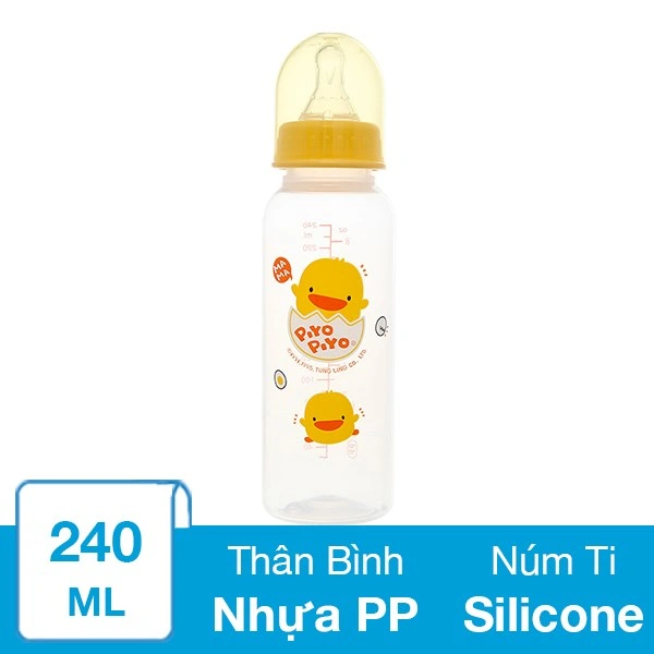 Bình sữa nhựa PP PIYOPIYO PY830486 cổ hẹp 240 ml (0 - 3 tháng) 1