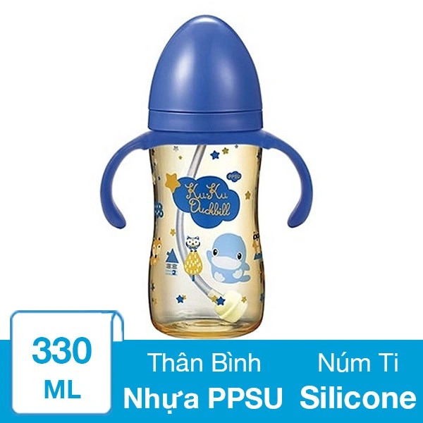 Bình sữa nhựa PPSU KuKu KU5867 cổ rộng 330 ml - Màu ngẫu nhiên (mọi độ tuổi) 1