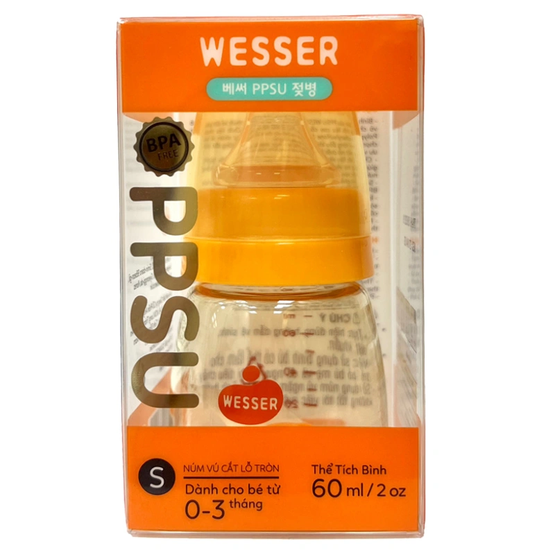 Bình sữa nhựa PPSU Wesser TBSWPP250 cổ hẹp 250 ml (4 - 6 tháng) 18