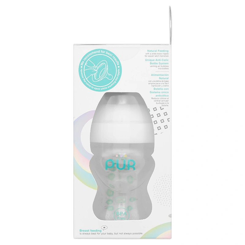 Bình sữa nhựa PP, PE Pur Milk Safe 9812 cổ rộng 250 ml (3 - 6 tháng) 21