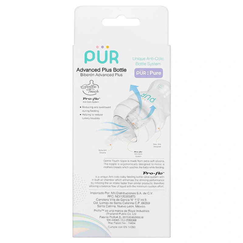 Bình sữa nhựa PP, PE Pur Milk Safe 9812 cổ rộng 250 ml (3 - 6 tháng) 20